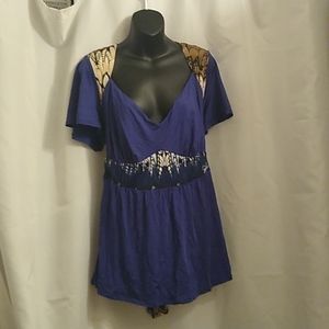 Baby fat short sleeve shirt with butter fly design blue and brown